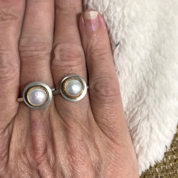 Sundance Sterling, Gold, & Pearl Ring - Picture 3 of 3